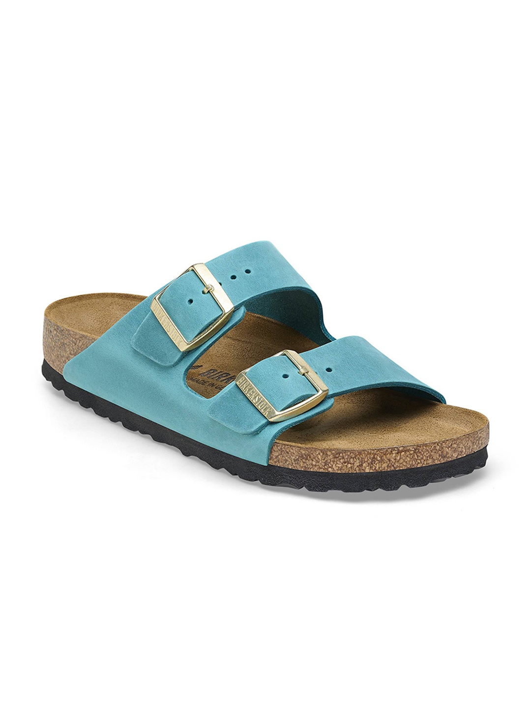 

Birkenstock Arizona Buckle Detailed Narrow Width Open Toe Flats, Green