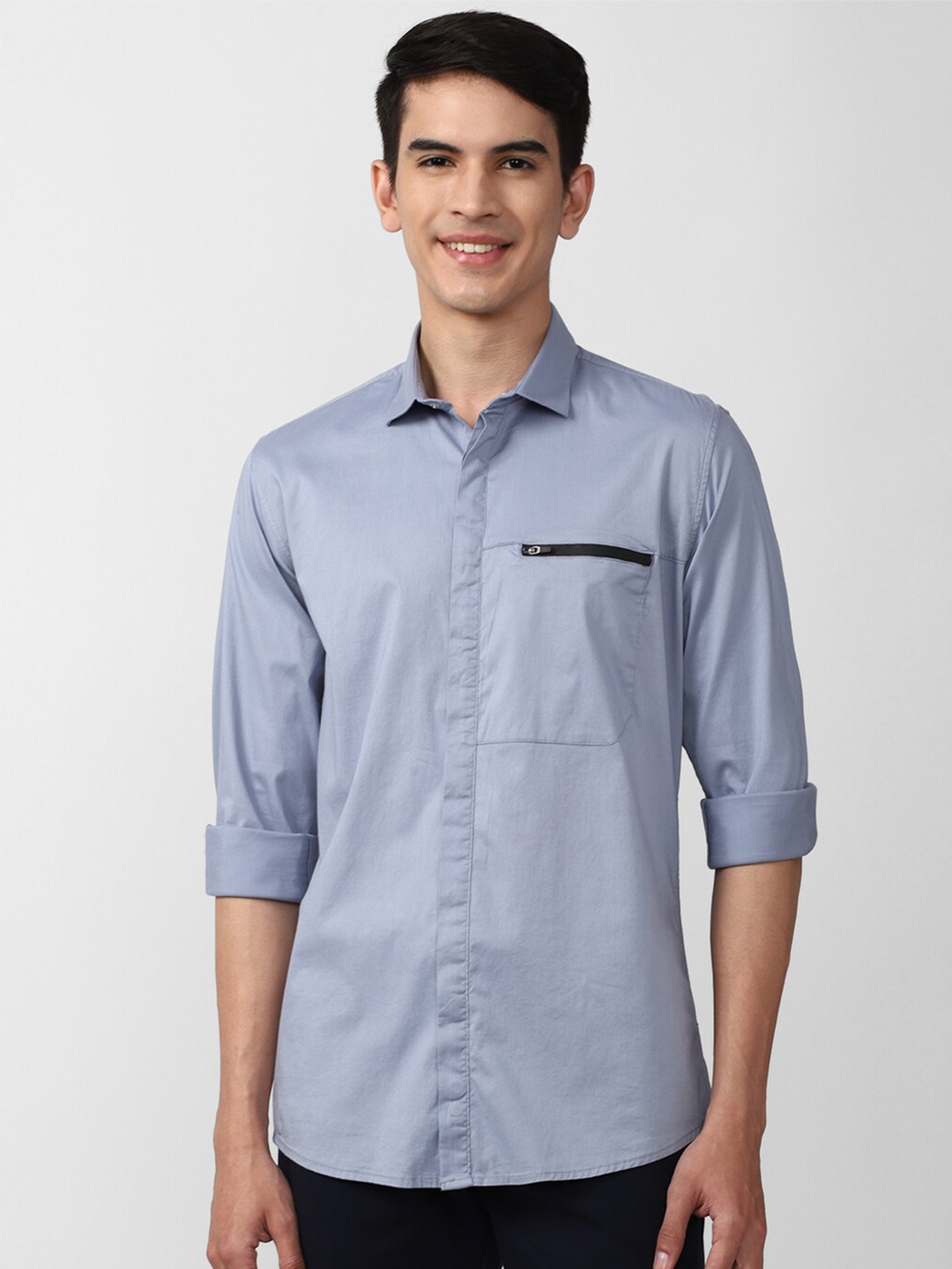 

Peter England Casuals Slim Fit Casual Shirt, Blue