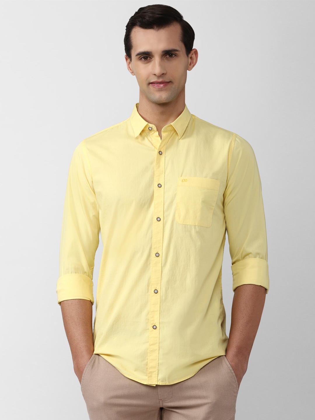 

Peter England Casuals Slim Fit Cotton Casual Shirt, Yellow