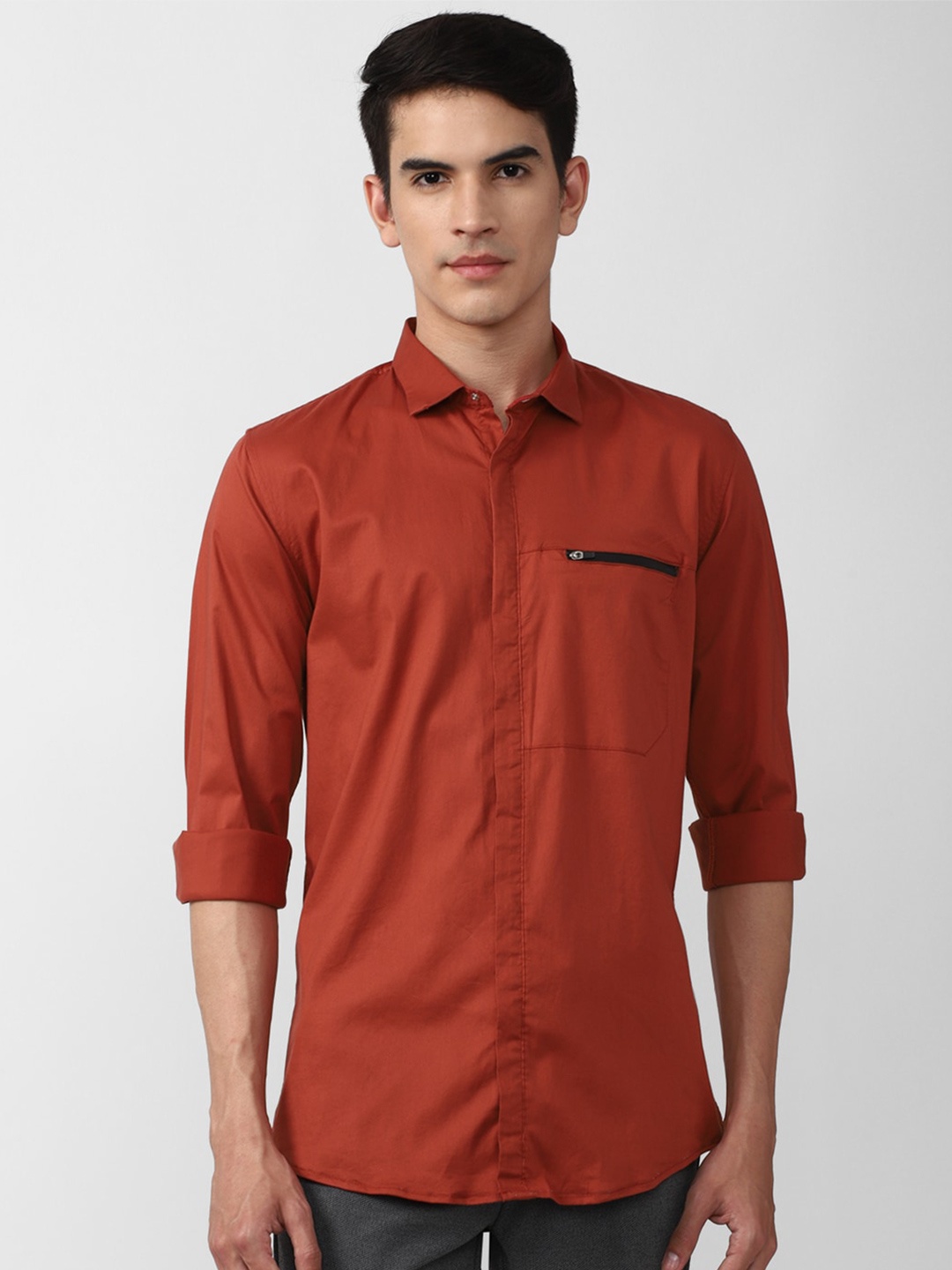 

Peter England Casuals Slim Fit Cotton Casual Shirt, Red