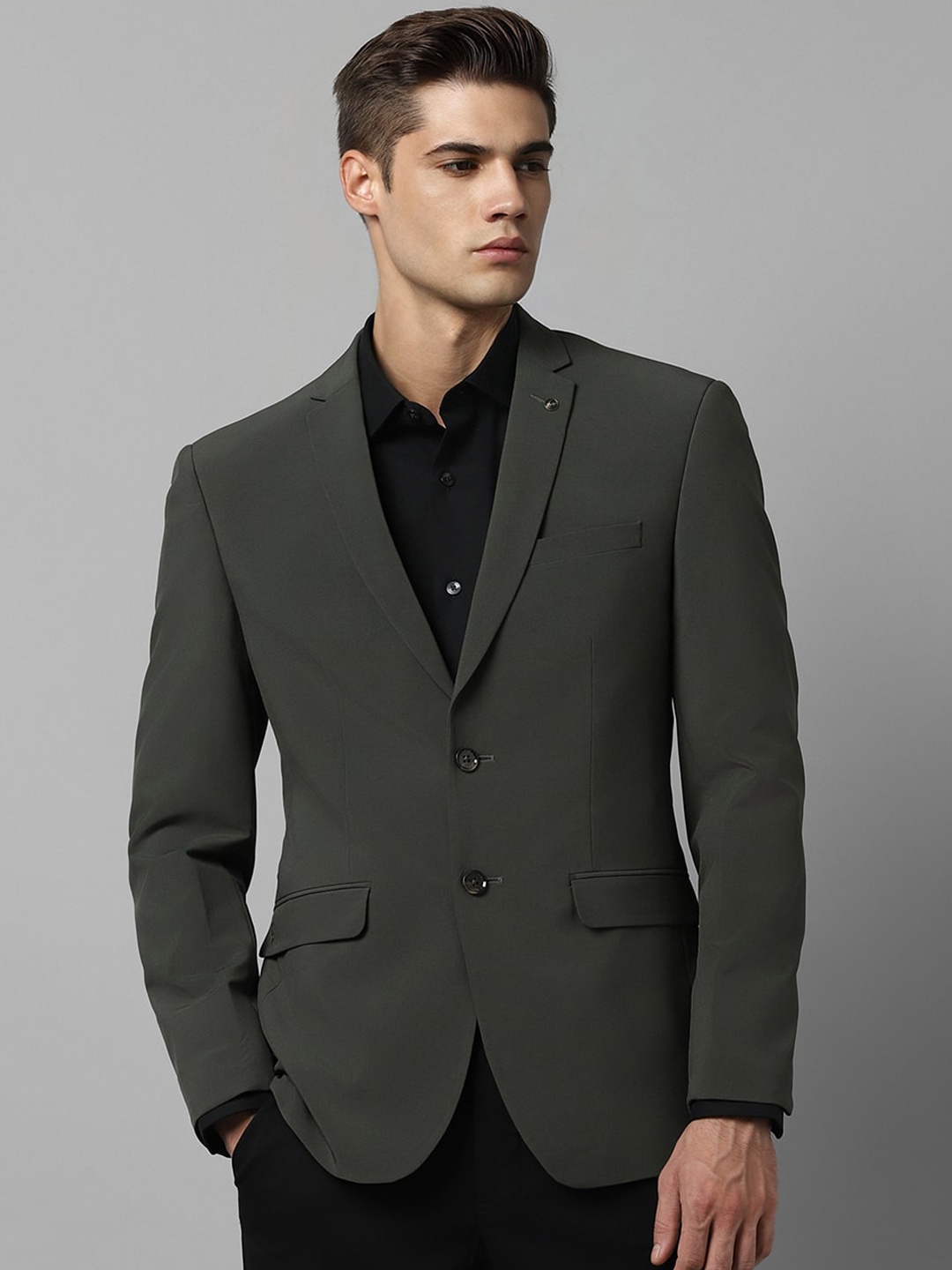 

Allen Solly Slim Fit Single Breasted Casual Blazers, Green