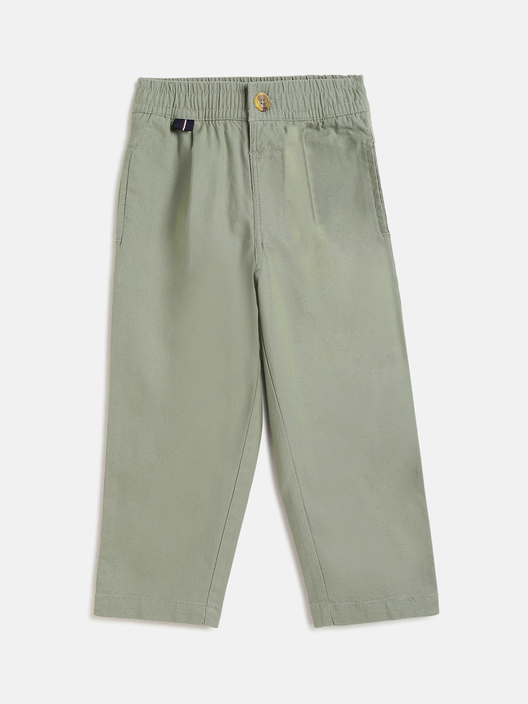 

Campana Boys Relaxed Straight Fit Cotton Chinos Trouser, Green
