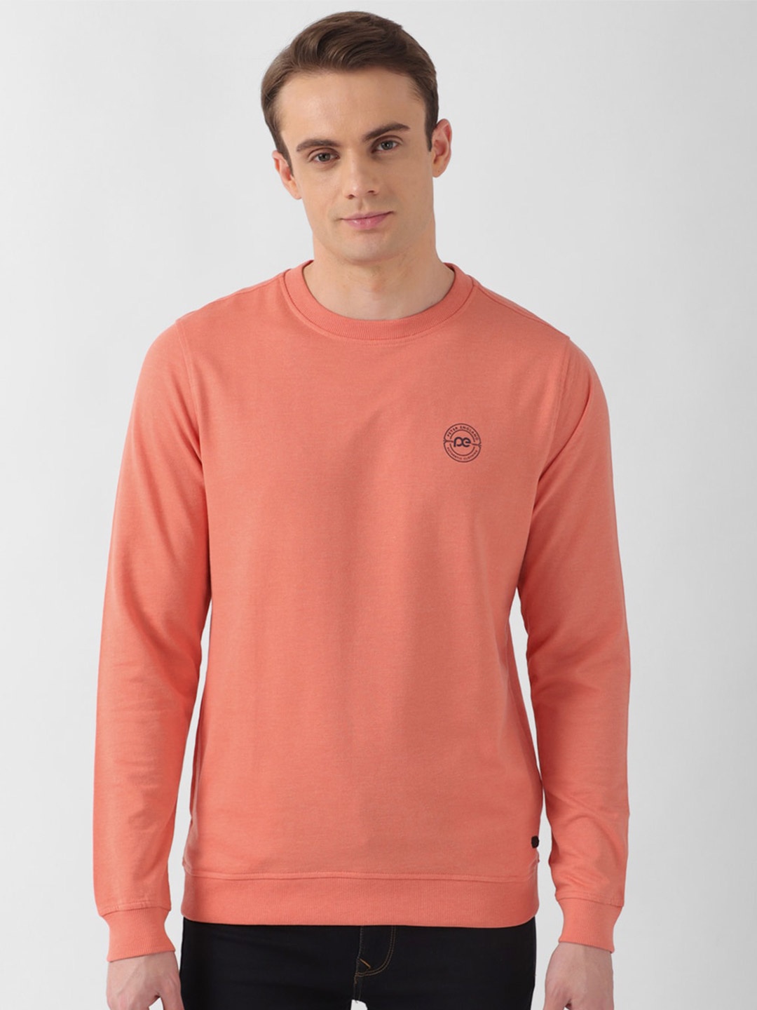 

Peter England Casuals Crew Neck Pullover Sweatshirt, Peach