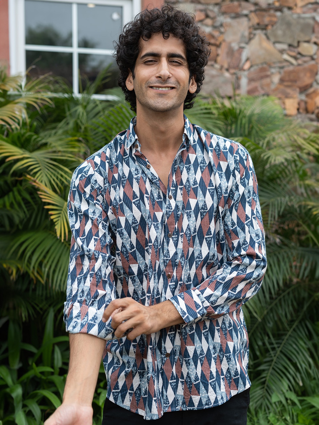 

Shasak Men Classic Opaque Printed Casual Shirt, Multi