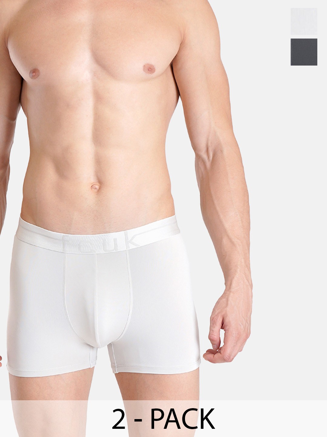 

FCUK Pack Of 2 Antimicrobial Trunks MER-T-02-HBRMST-ASPT, White