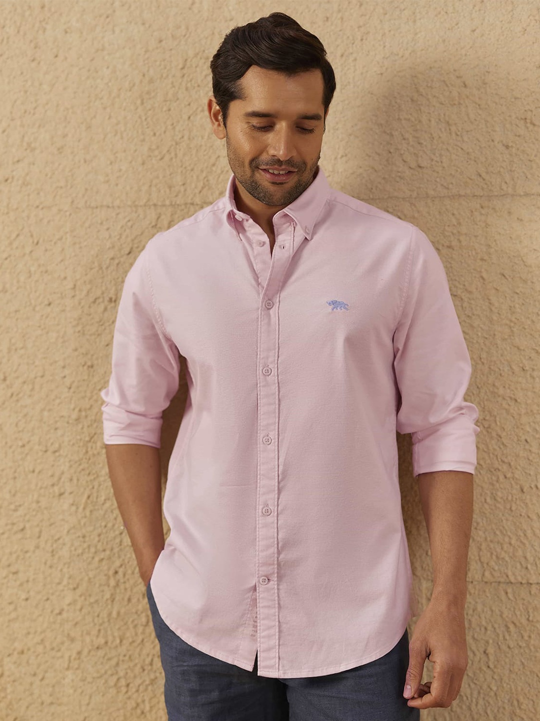 

Andamen Premium Oxford Casual Full Sleeves Shirt, Pink