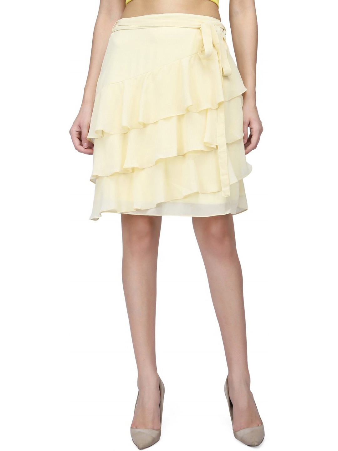 

Karmic Vision Flared Mini Skirt, Yellow