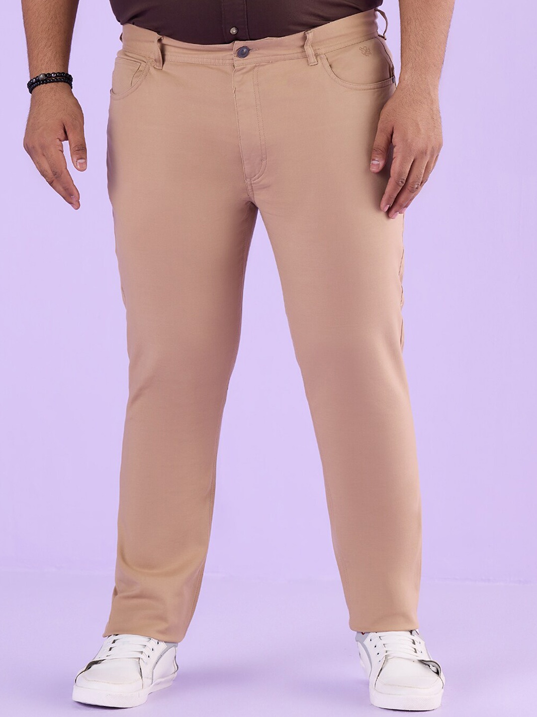 

Big Hello - The Plus Life Low-Rise Cotton Chinos Trousers, Khaki