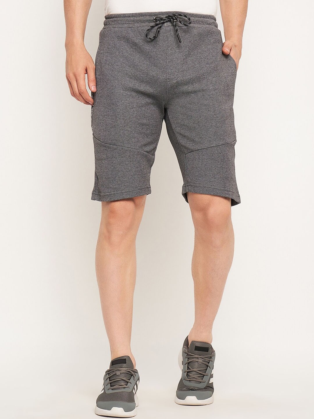 

NEVA Men Mid-Rise Cotton Sports Shorts, Grey