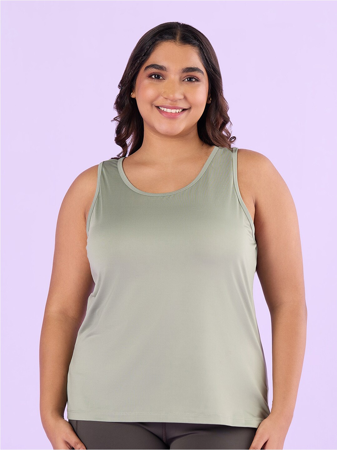 

Big Hello - The Plus Life Knitted Tank Top, Olive