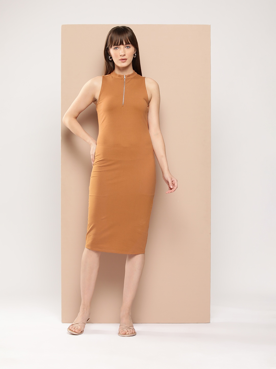 

Chemistry Bodycon Midi Dress, Brown