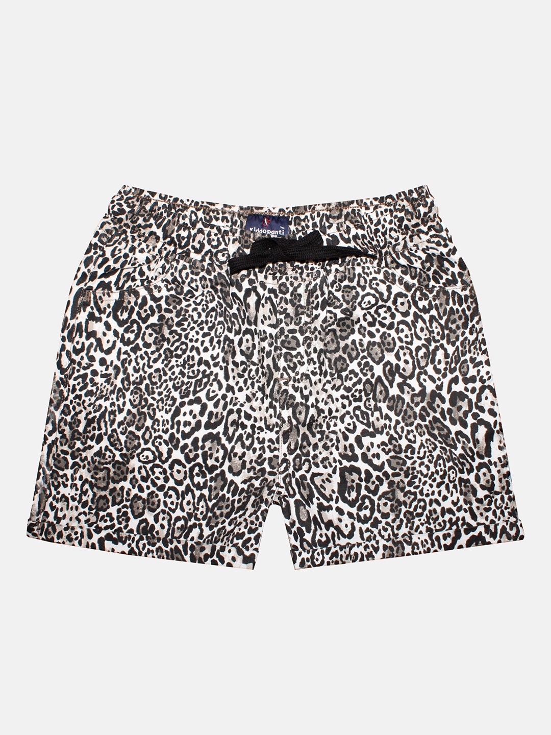 

KiddoPanti Girls Abstract Printed Shorts, White