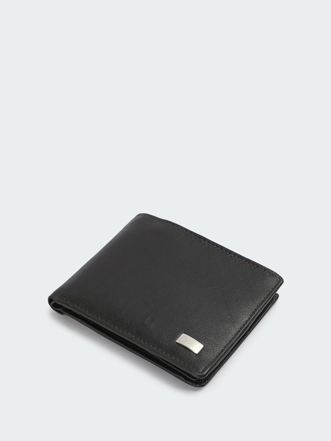 

max Men Leather Two Fold Wallet, Black