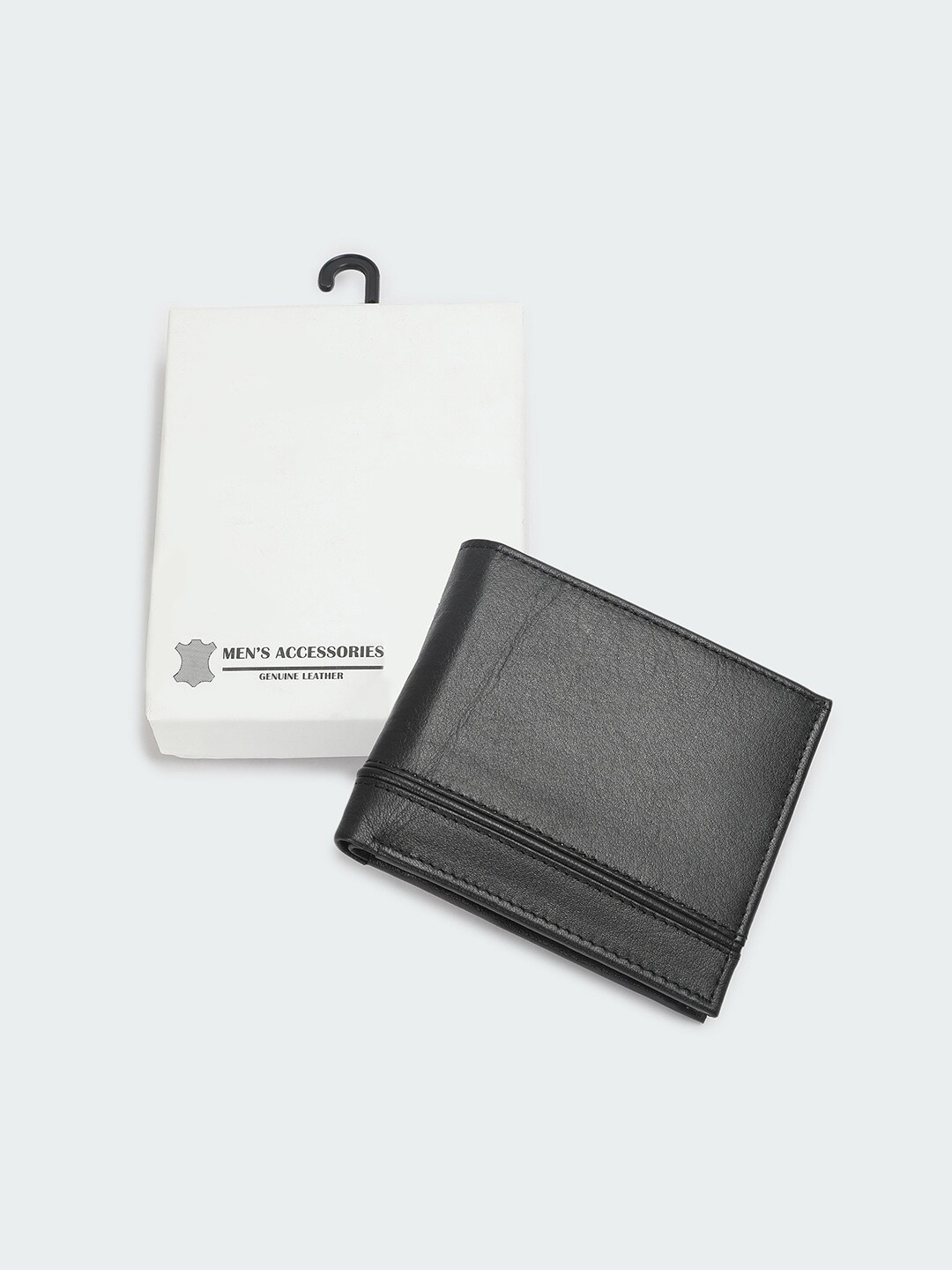 

max Men Leather Two Fold Wallet, Black