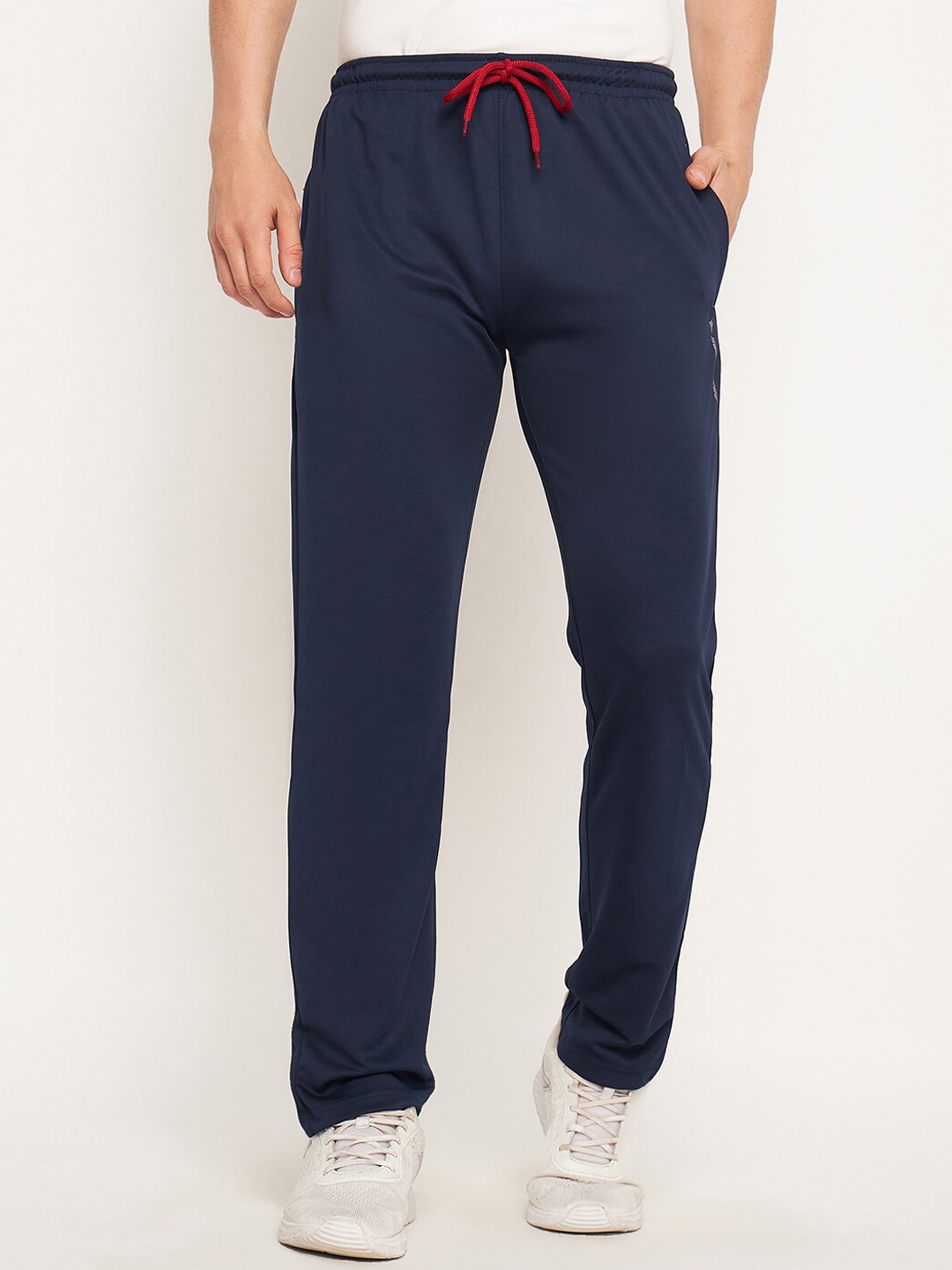 

NEVA Men Cotton Mid Rise Track Pants, Navy blue