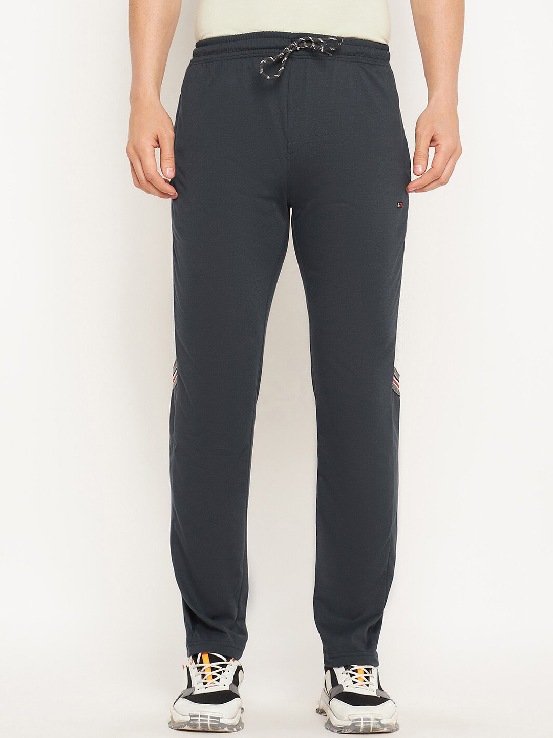

NEVA Men Cotton Mid Rise Track Pants, Grey