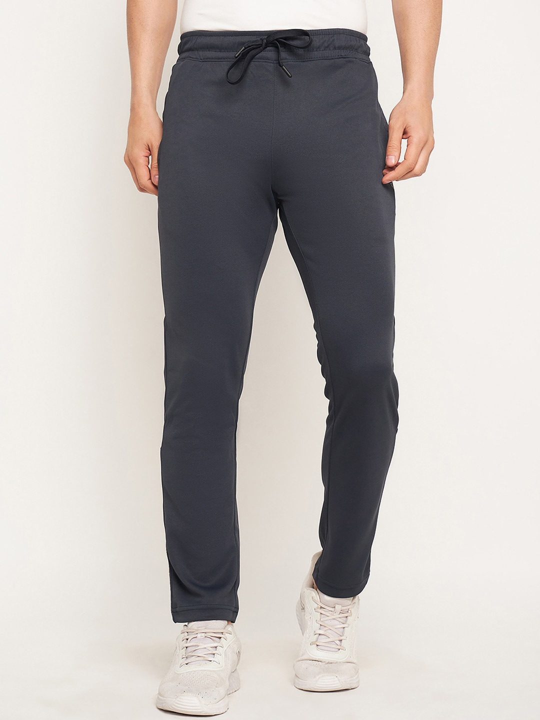 

NEVA Men Slim-Fit Mid Rise Track Pants, Grey