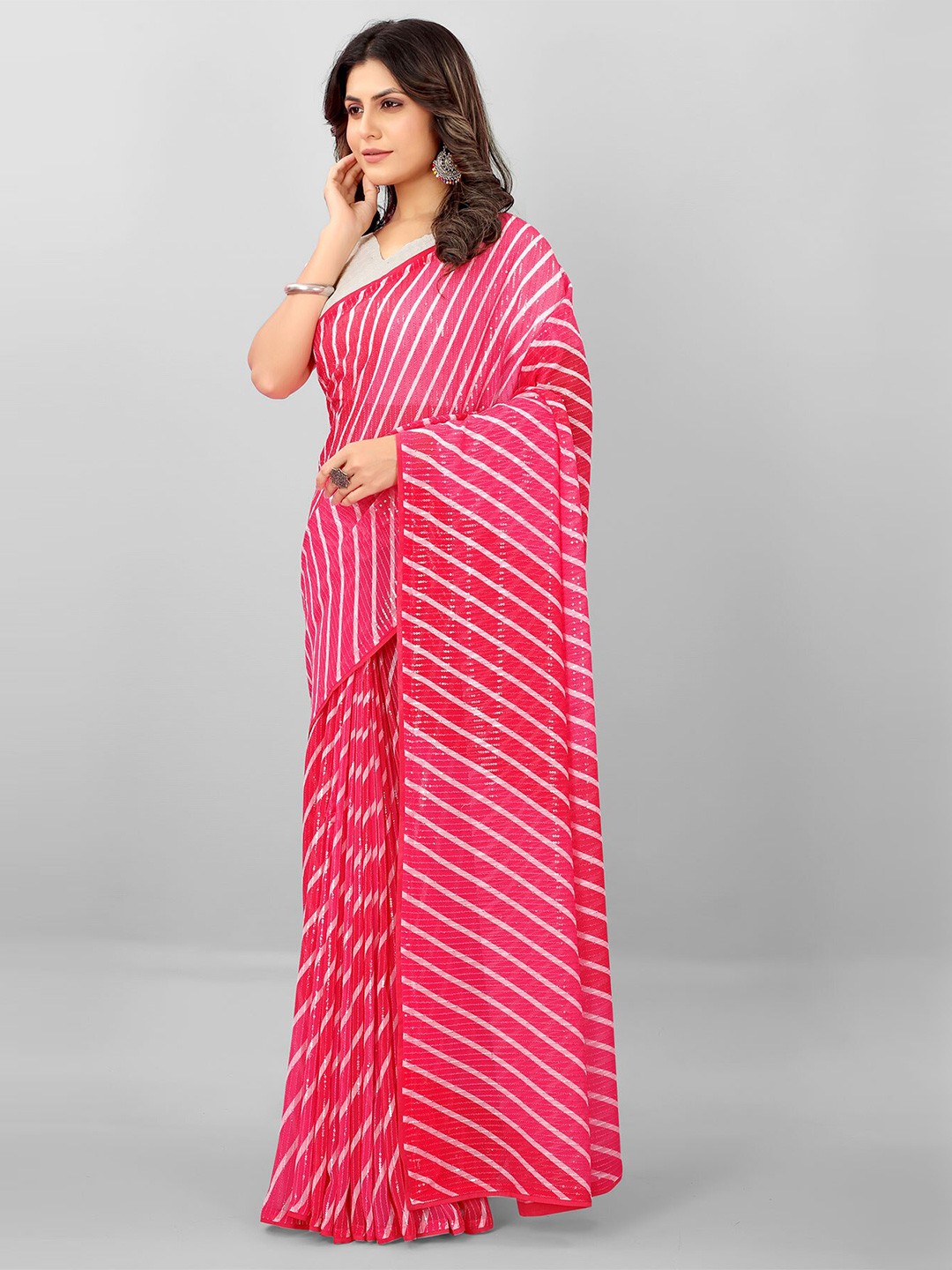 

Anouk Leheriya Saree, Pink