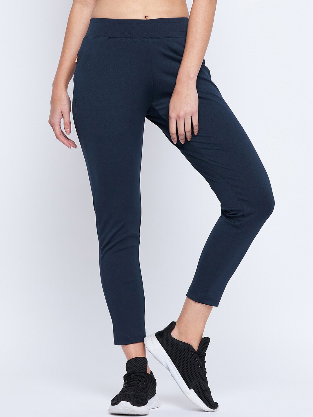 

NEVA Mid-Rise Slim-Fit Track Pants, Navy blue