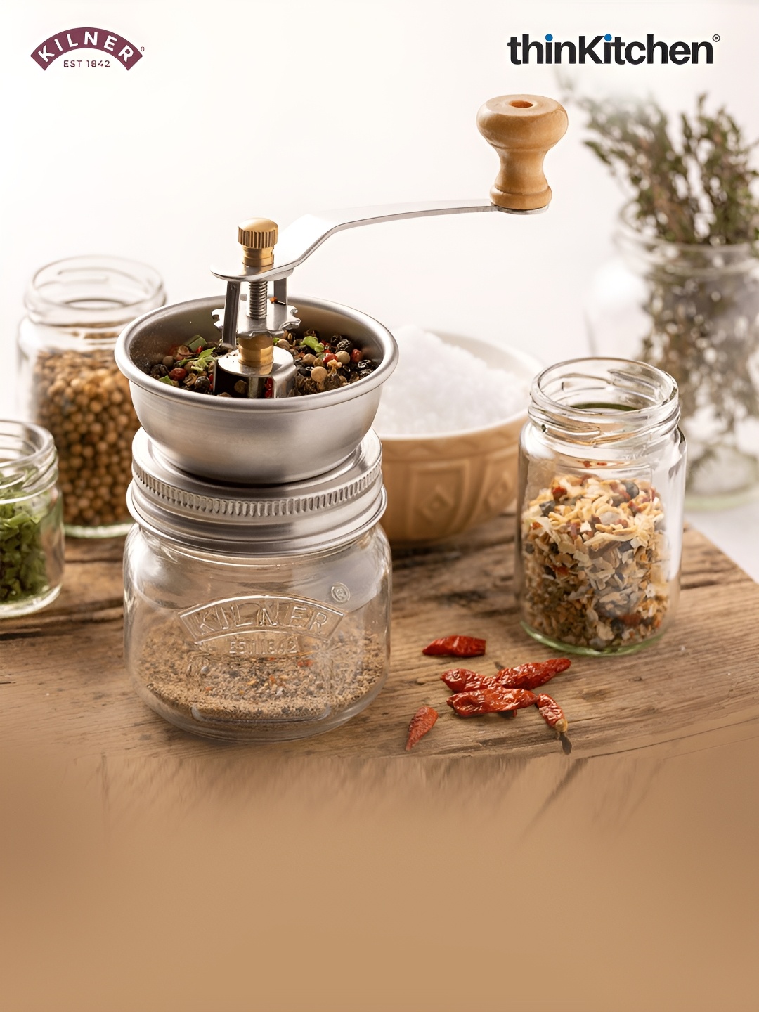 

KILNER Transparent & Silver-Toned Glass Food Container