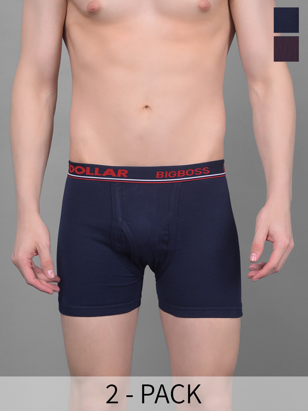 

Dollar Bigboss Pack Of 2 Assorted Combed Cotton Knitted Trunks MBTR-07-RIBRSD-PO1-CO6-S24