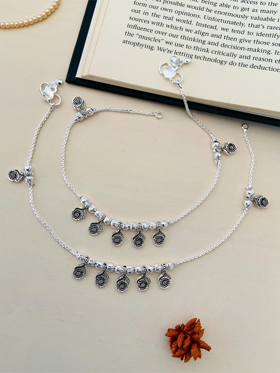 

ABDESIGNS Silver-Plated Anklet