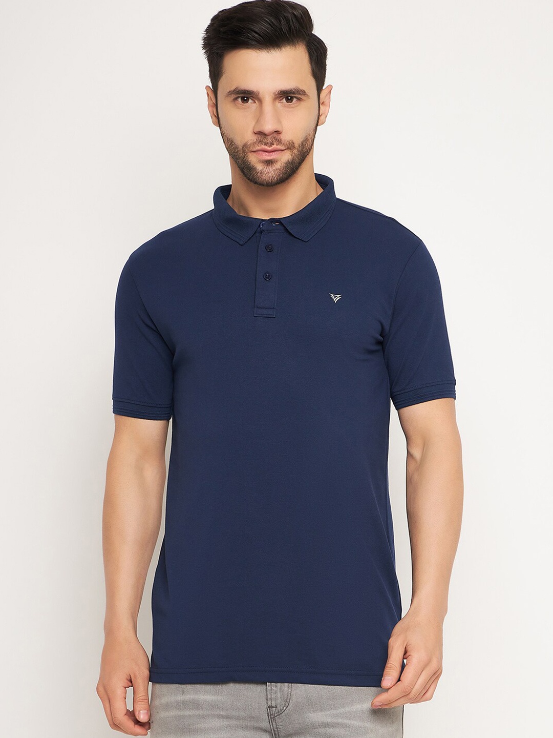 

NEVA Polo Collar Cotton T-shirt, Blue