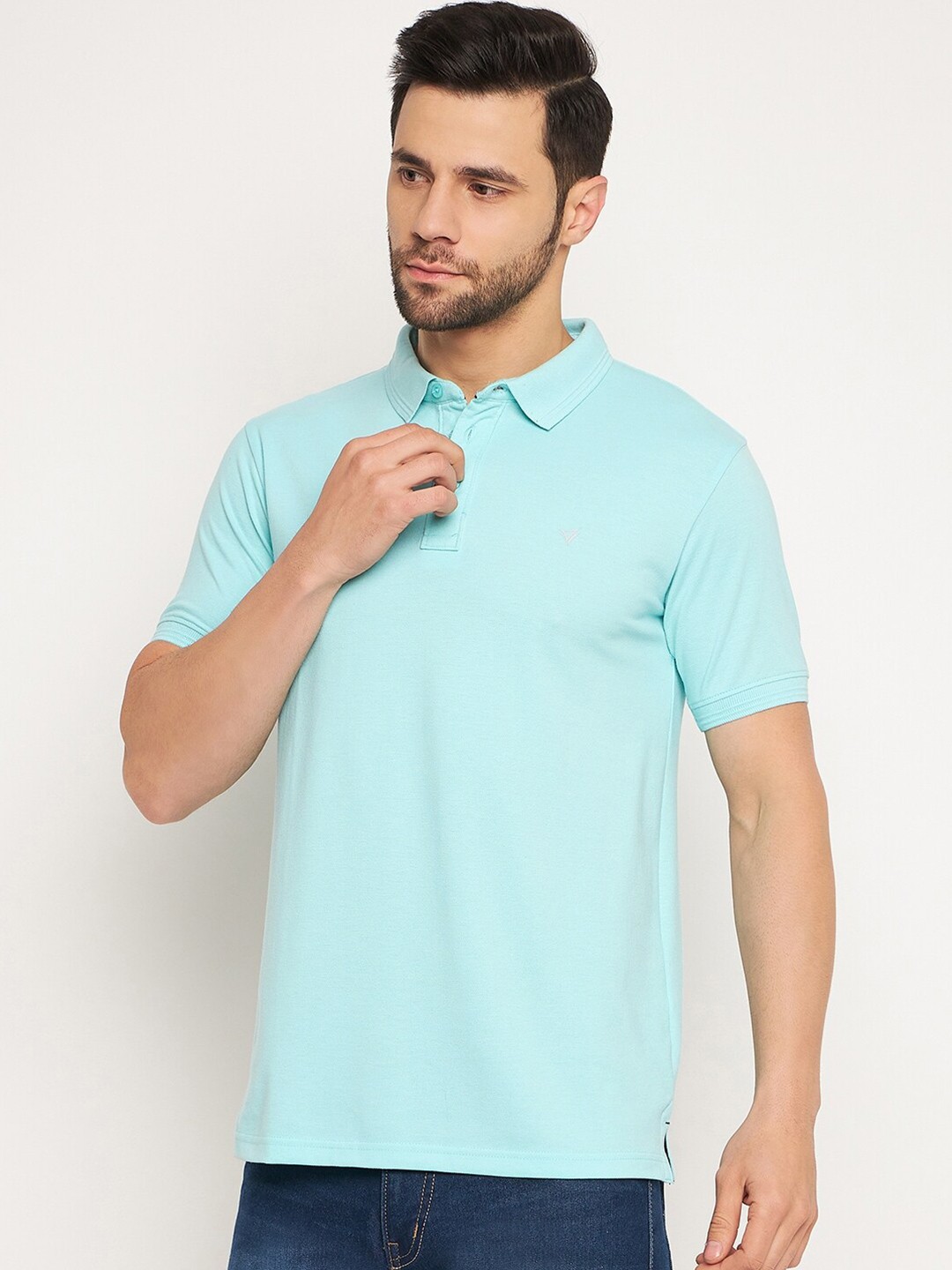 

NEVA Polo Collar Short Sleeves Cotton Regular Fit T-shirt, Blue