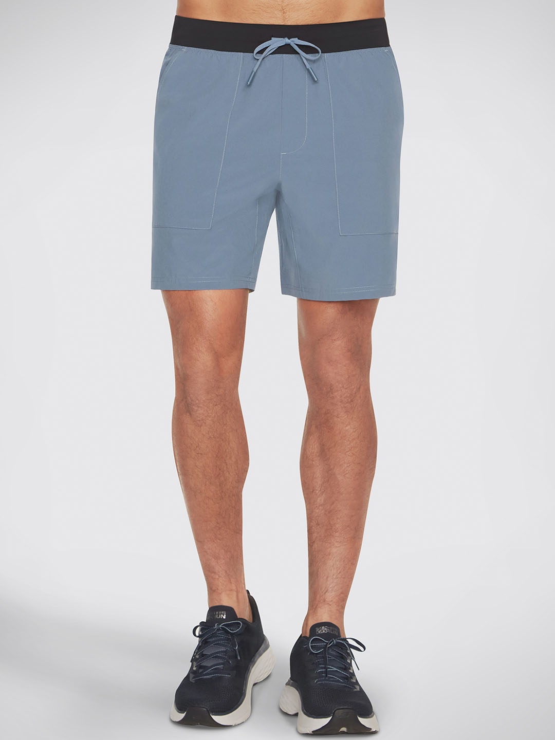 

Skechers 7 Motion Men Skechweave Mid-Rise Sports Shorts, Blue