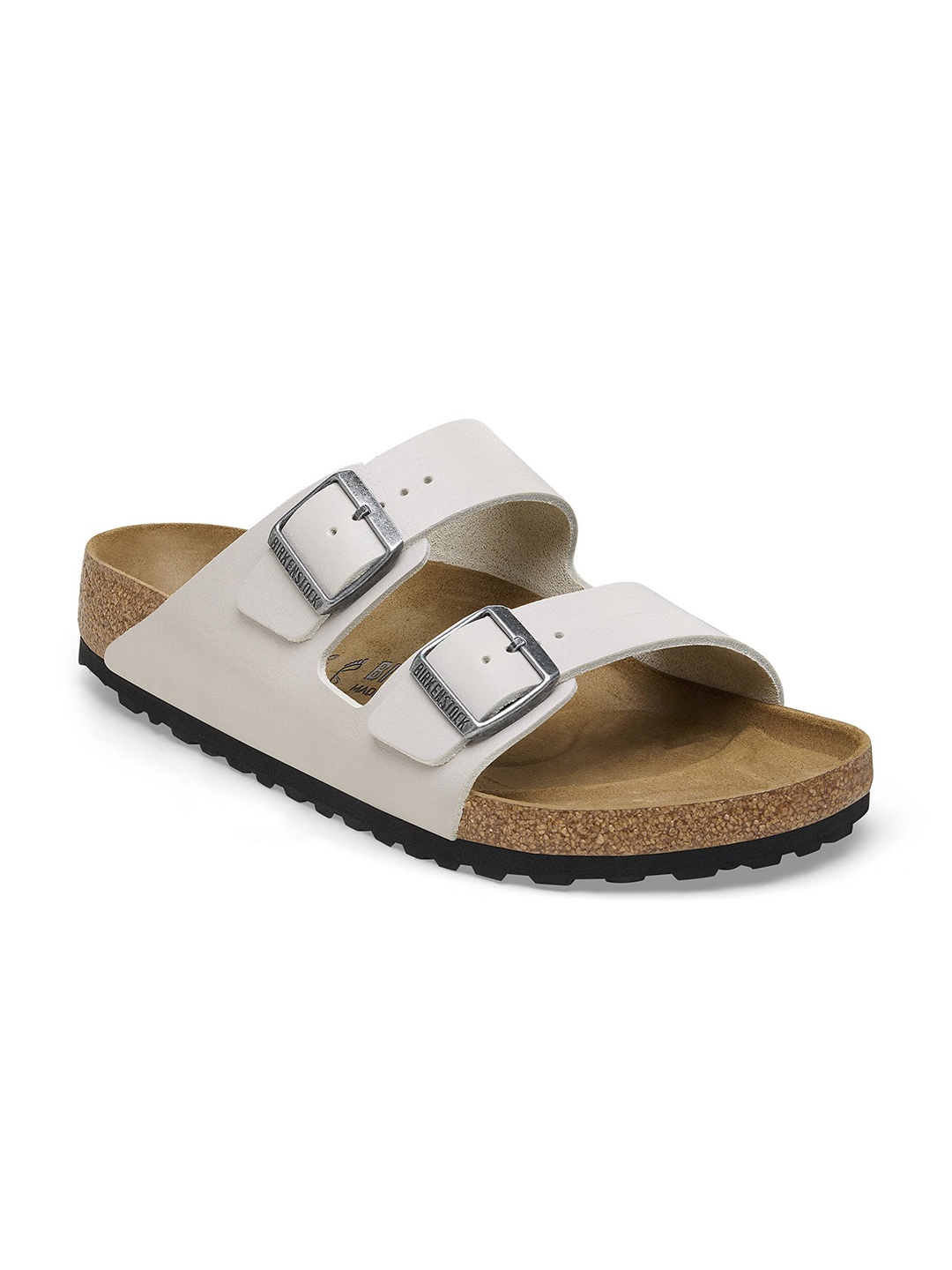 

Birkenstock Men Arizona Grip Regular Width Buckle Detailed Comfort Sandals, Grey