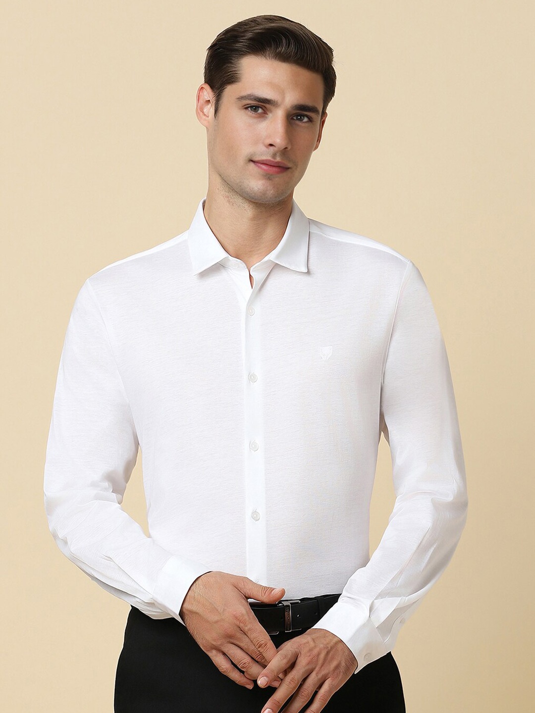 

Allen Solly Slim Fit Opaque Cotton Formal Shirt, White