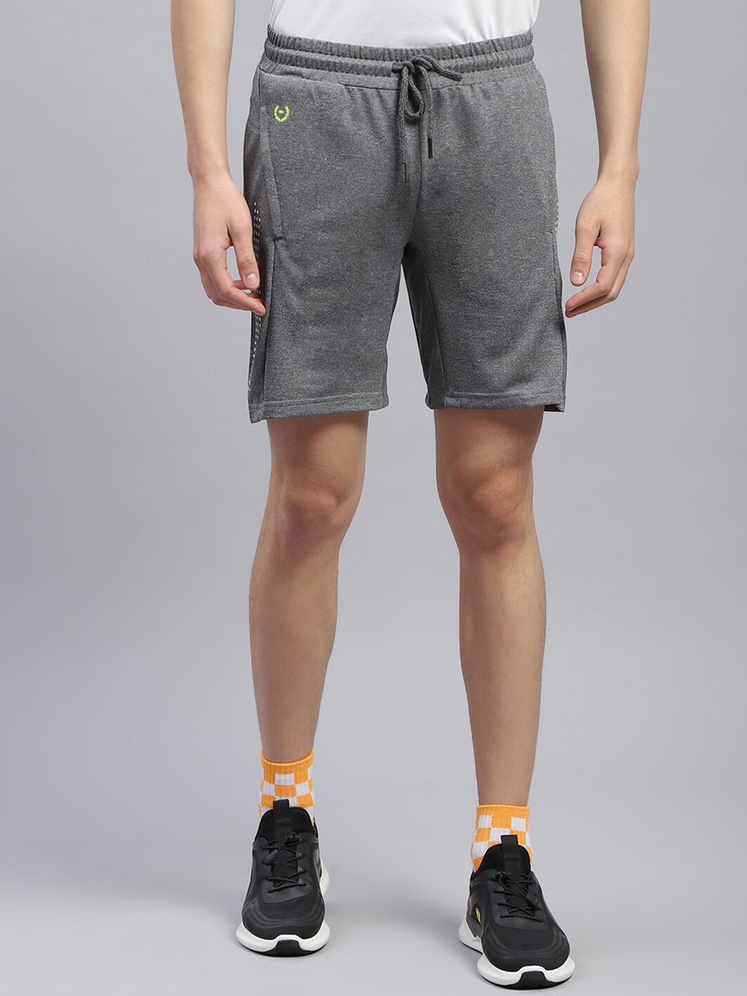 

Monte Carlo Men Mid-Rise Sports Shorts, Grey
