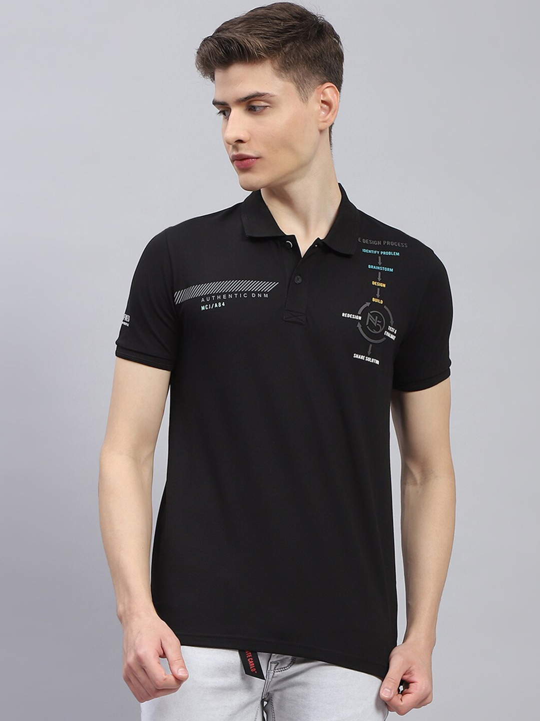 

Monte Carlo Typography Printed T-shirt, Black