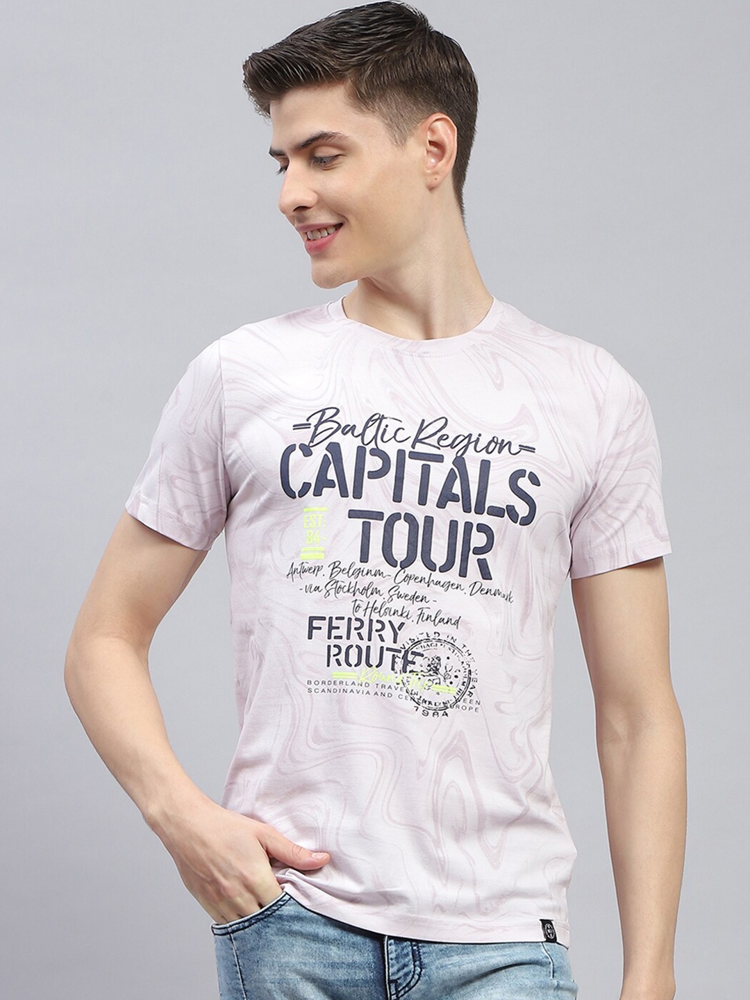

Monte Carlo Typography Printed T-shirt, Blue