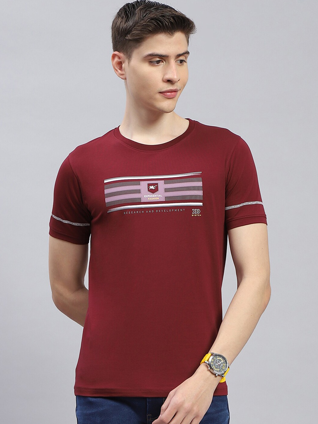 

Monte Carlo Typography Printed T-shirt, Maroon