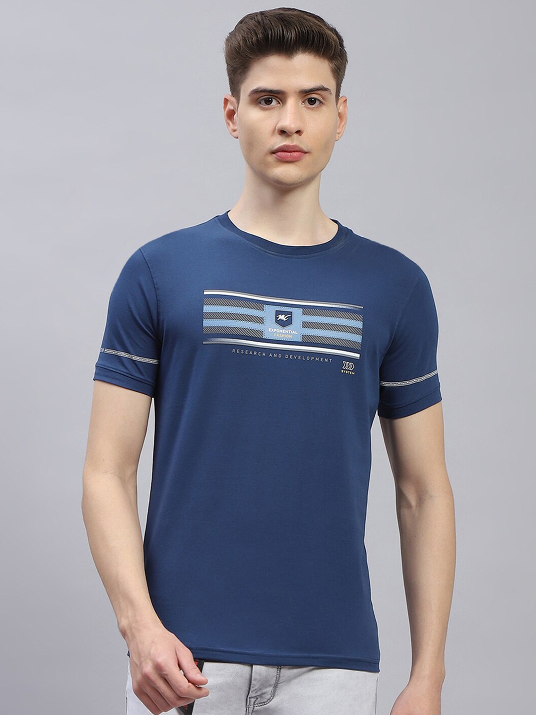 

Monte Carlo Typography Printed T-shirt, Navy blue