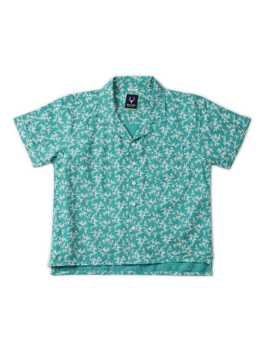 

Allen Solly Junior Boys Floral Printed Cuban Collar Casual Shirt, Green