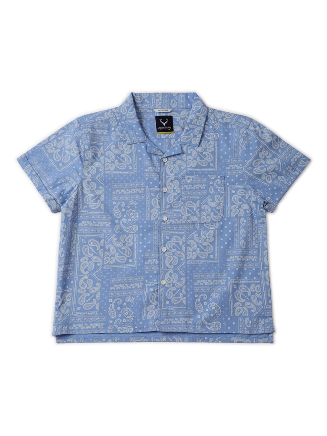 

Allen Solly Junior Boys Ethnic Motifs Printed Cotton Casual Shirt, Blue