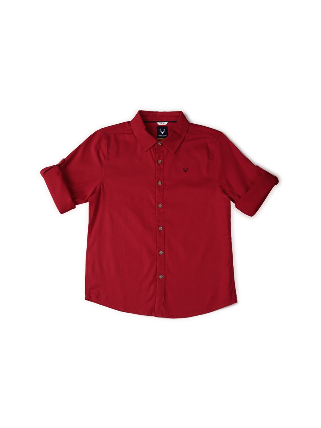 

Allen Solly Junior Boys Slim Fit Opaque Casual Shirt, Red