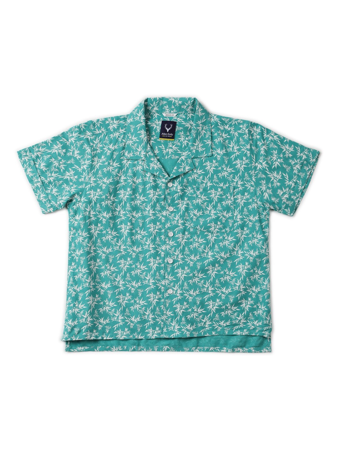 

Allen Solly Junior Boys Floral Printed Cuban Collar Casual Shirt, Green