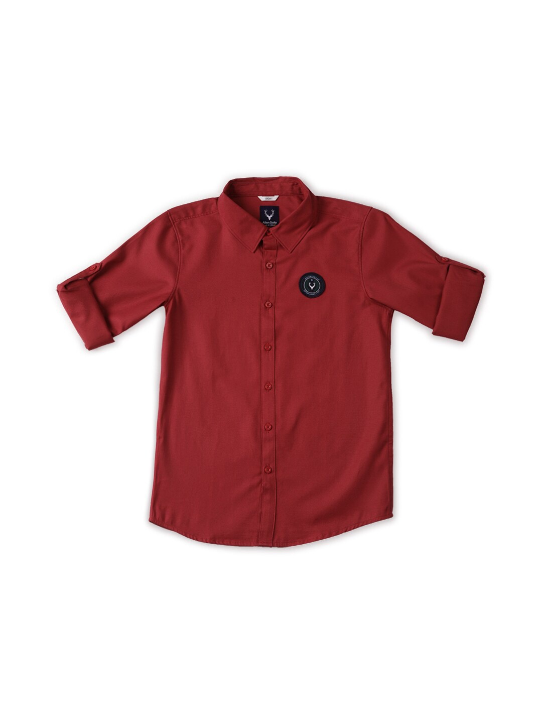 

Allen Solly Junior Boys Slim Fit Spread Collar Cotton Casual Shirt, Maroon