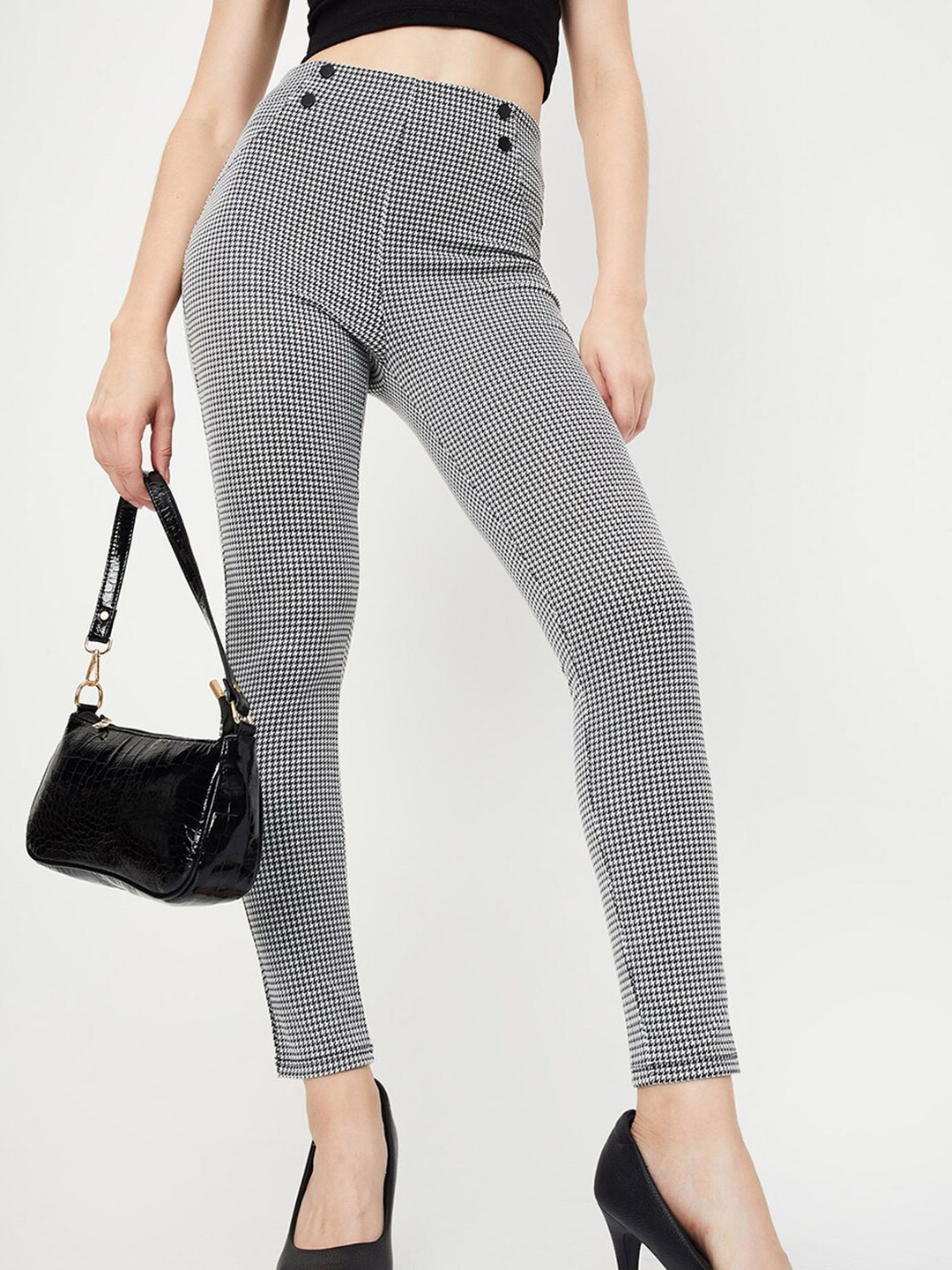 

max Women High Rise Cotton Trouser, White