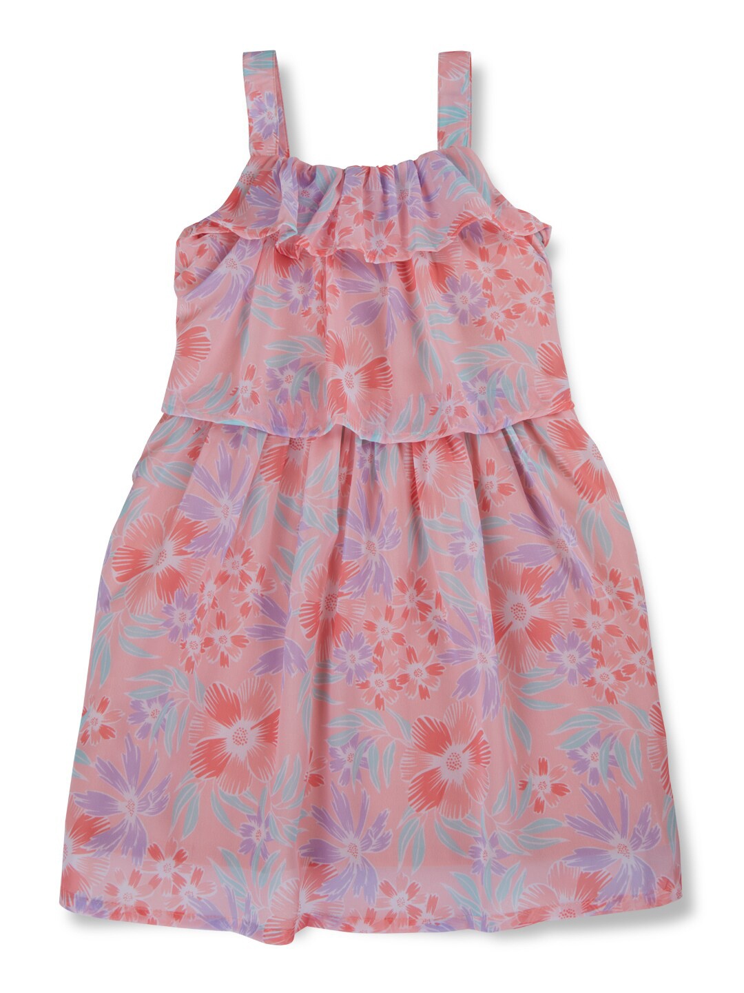 

Gini and Jony Floral Print Peplum Dress, Pink