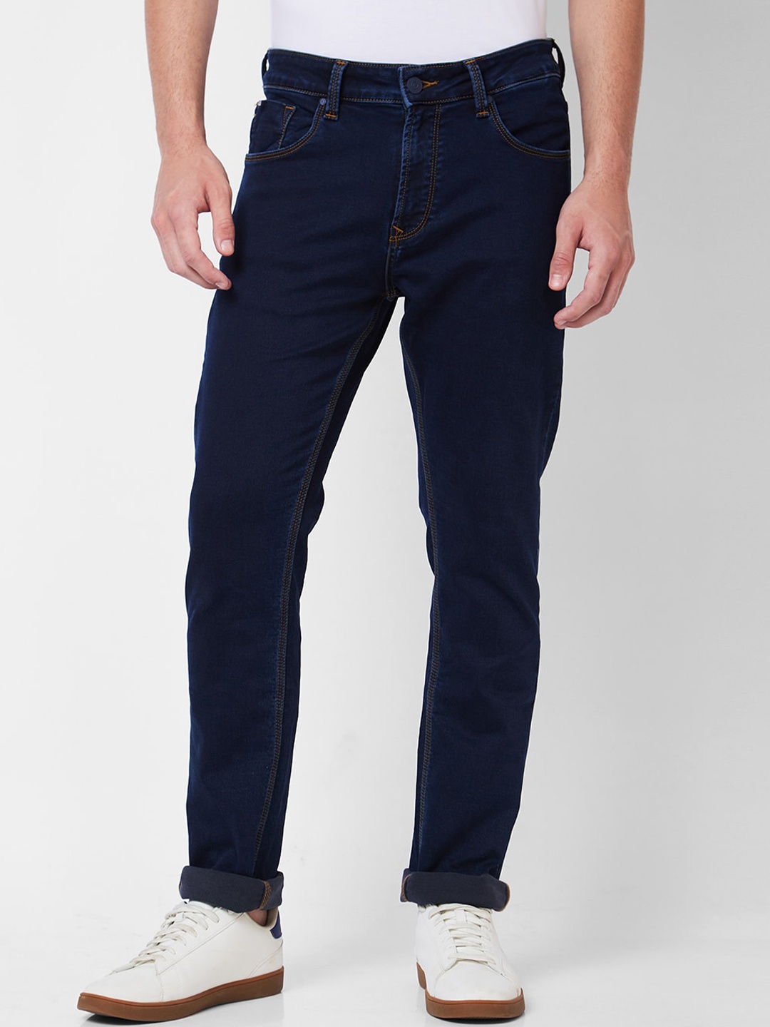 

SPYKAR Men Mid Rise Stretchable Jeans, Blue