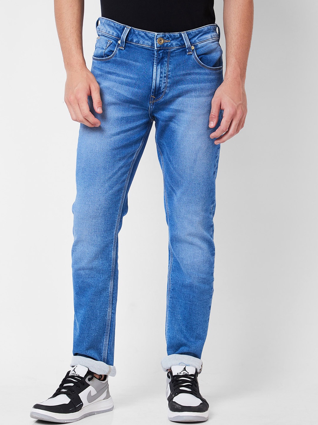 

SPYKAR Men Heavy Fade Stretchable Jeans, Blue