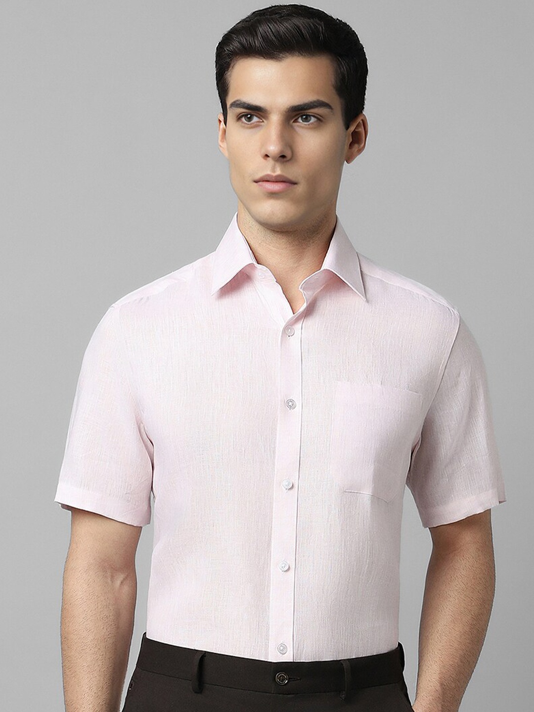 

Louis Philippe Classic Linen Opaque Formal Shirt, Pink