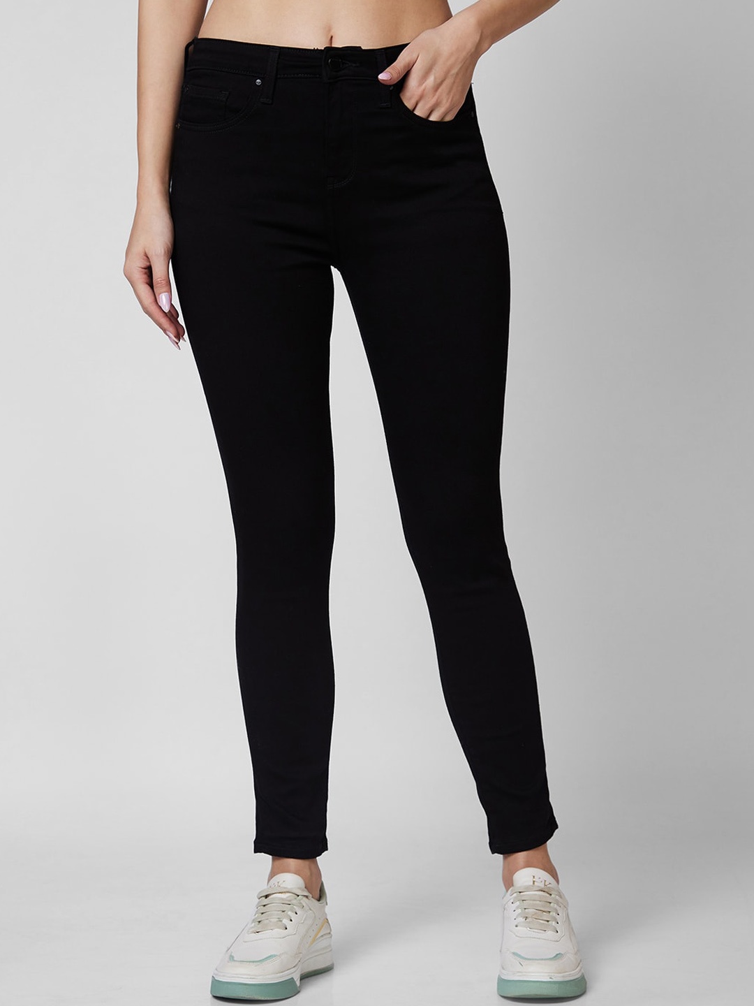 

SPYKAR Women Super Slim Fit High-Rise Stretchable Jeans, Black