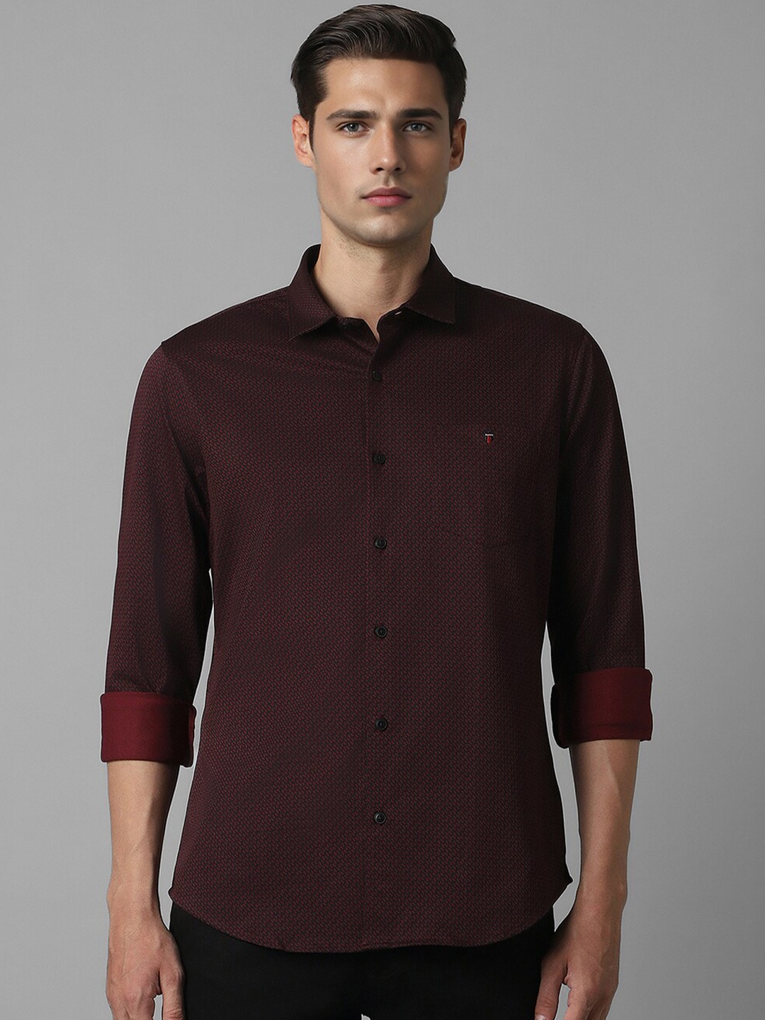

Louis Philippe Sport Smart Opaque Cotton Casual Shirt, Maroon