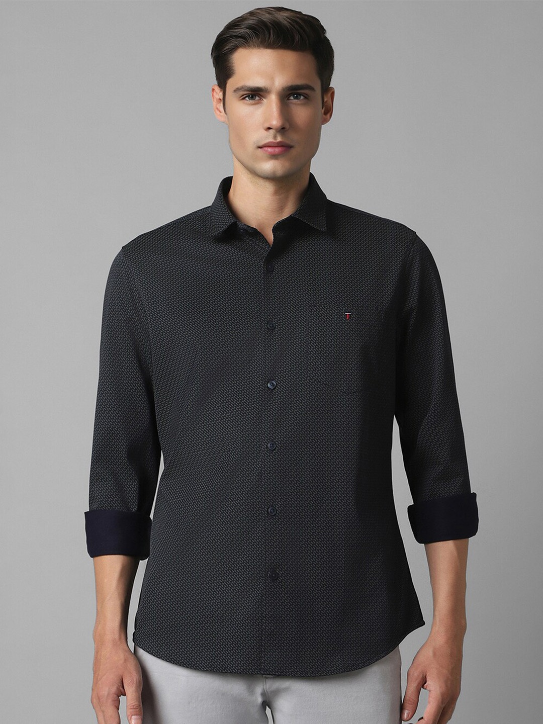 

Louis Philippe Sport Smart Opaque Cotton Casual Shirt, Black