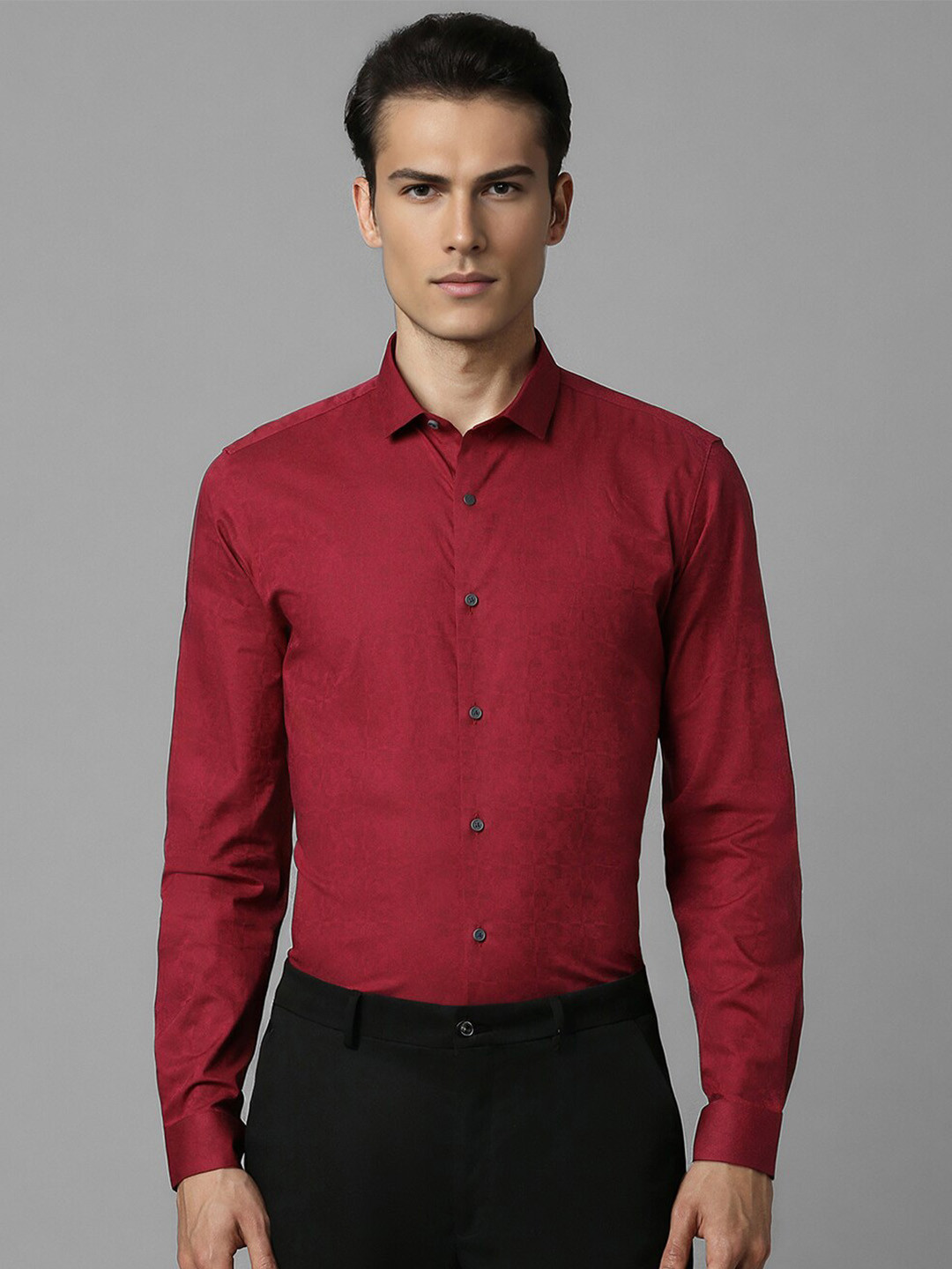 

Louis Philippe Sport Super Slim Fit Opaque Cotton Casual Shirt, Maroon